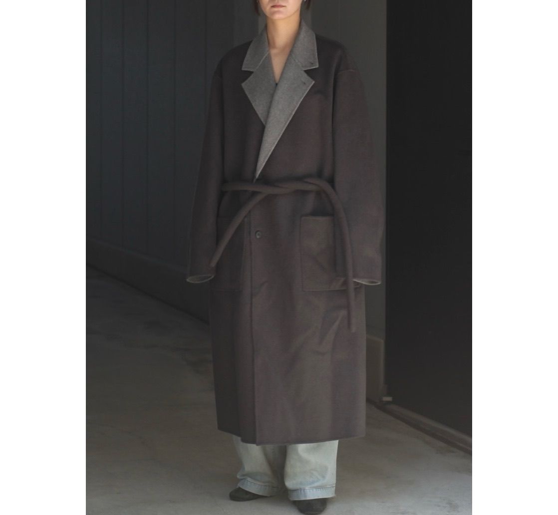 【残り一点】Wool/Cashmere Reversible Notch Lapel Coat