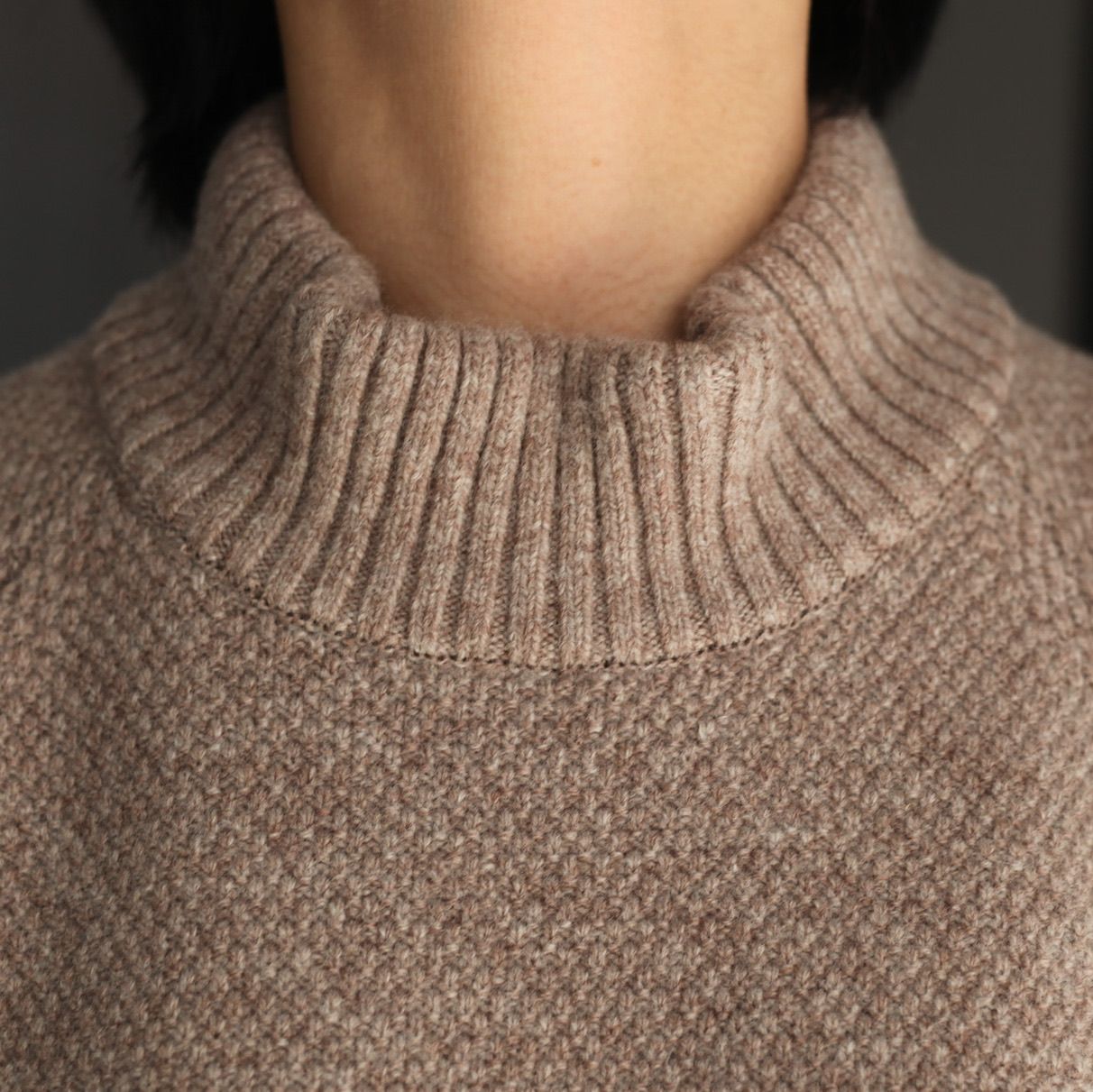 ATON - 【残り一点】Wool Kanoko Mockneck Sweater | ACRMTSM ONLINE STORE