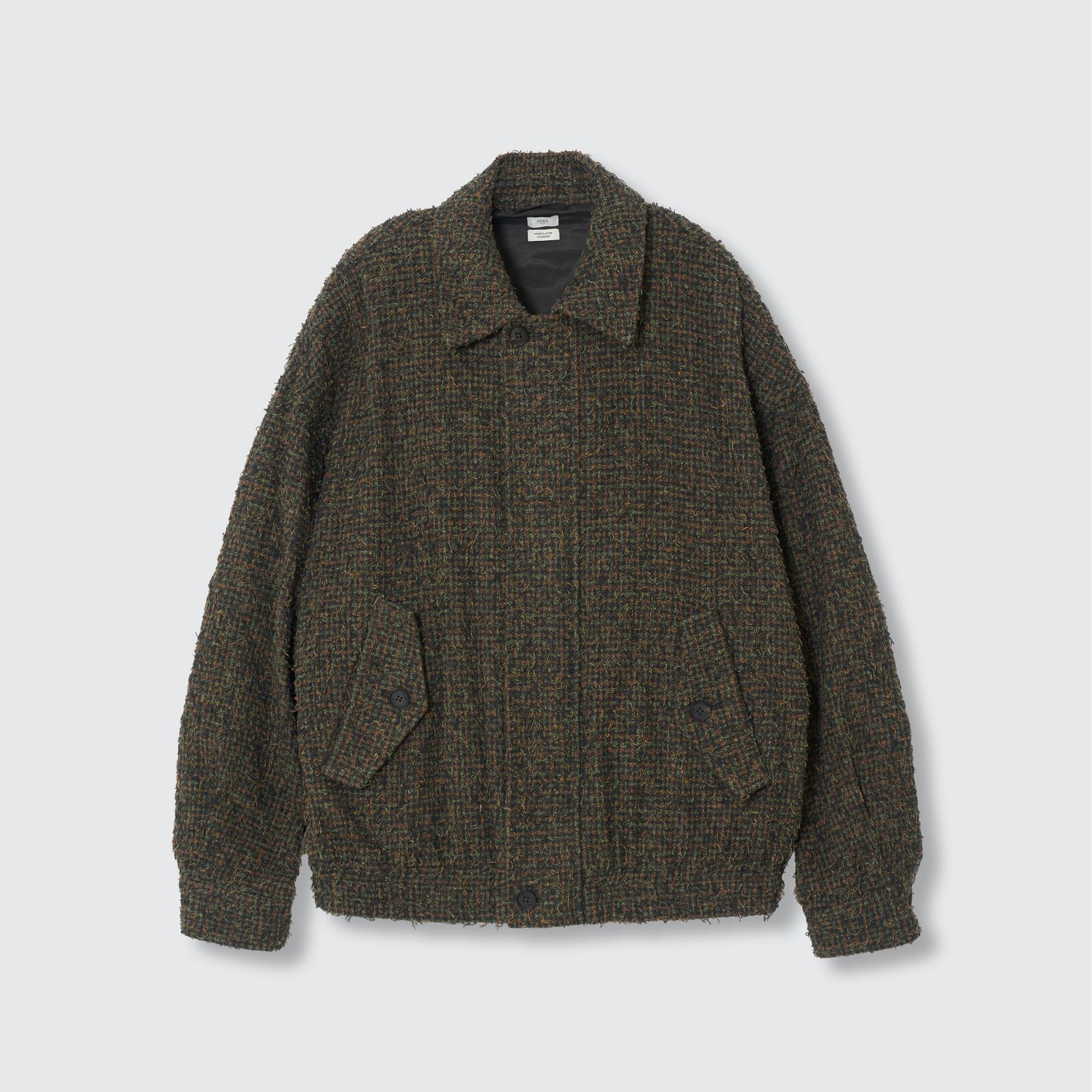 【残り一点】Needlepunched Cotton Plaid Drizzler Jacket
