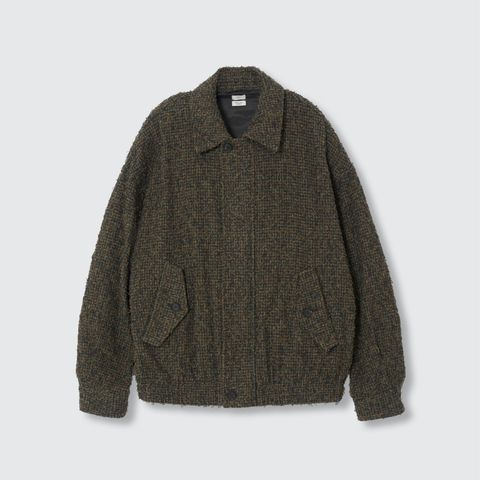 【残り一点】Needlepunched Cotton Plaid Drizzler Jacket