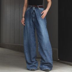 【残りわずか】Washed Denim Wide Pants