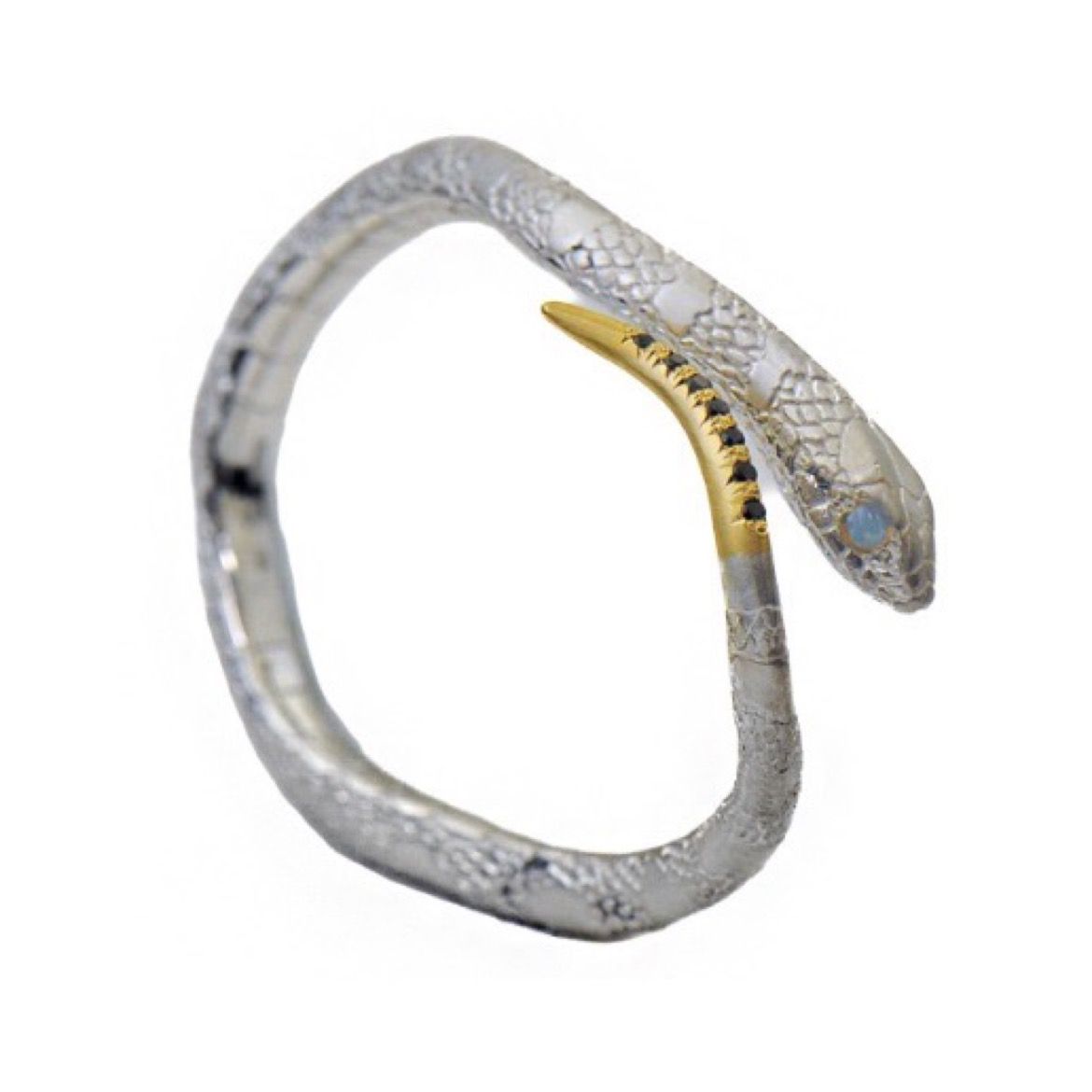 【お取り寄せ注文可能】蛇ダブルリング(SILVER×GOLD)