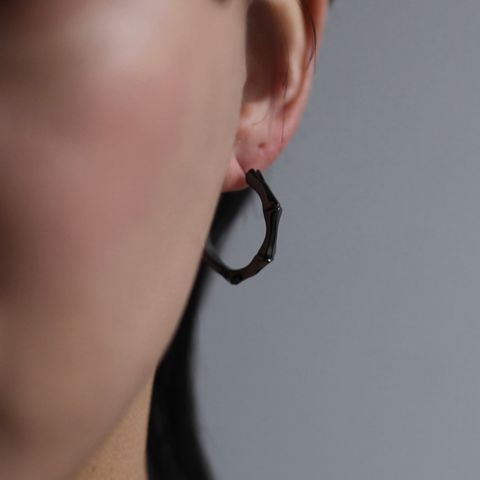 【残りわずか】Crockery Bamboo Pierce_L(BLACK)