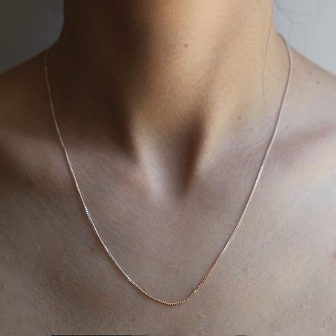 【お取り寄せ注文可能】Mix Chain Necklace(WHITE×GOLD)