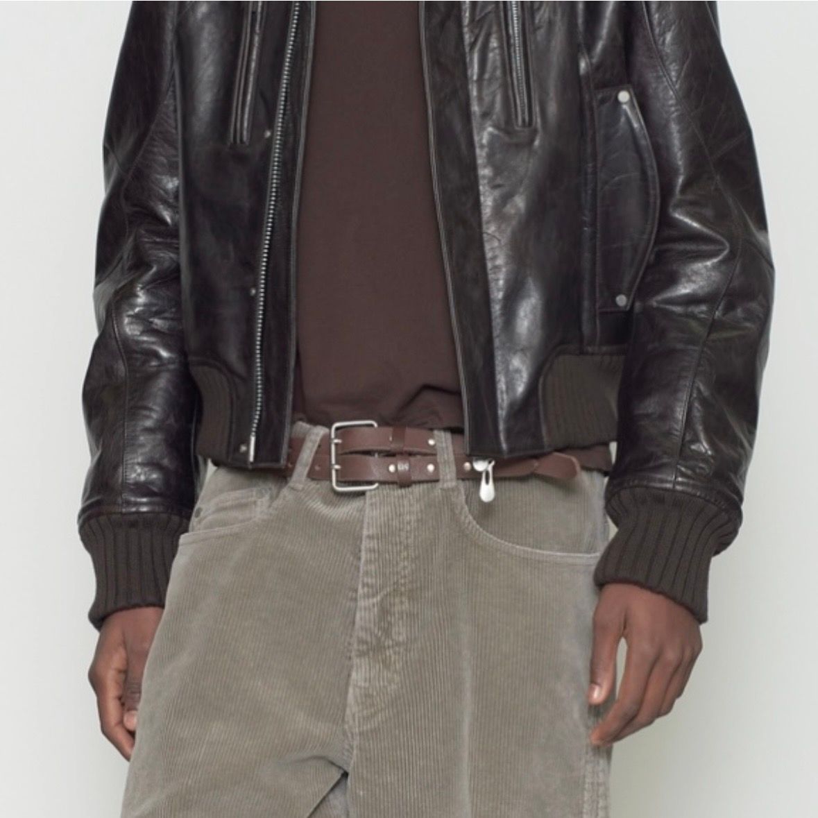 【残り一点】Studded Double Pin Split Leather Belt