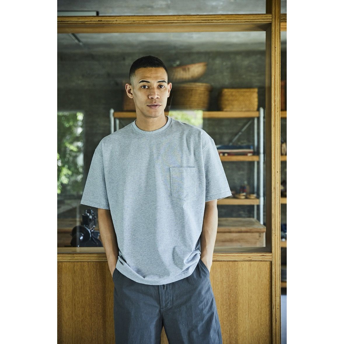 【残り一点】Sturdy Cotton T-shirt with Pocket