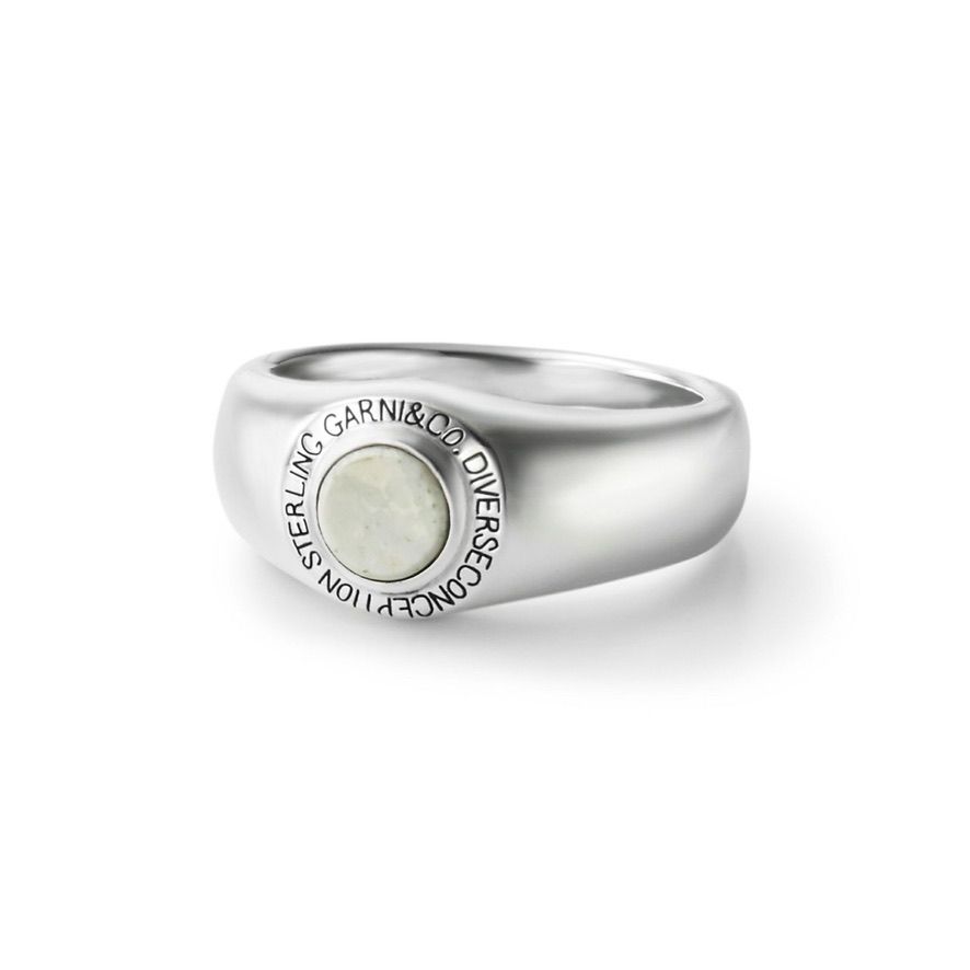 【お取り寄せ注文可能】Round Stone Ring_S(WHITE)