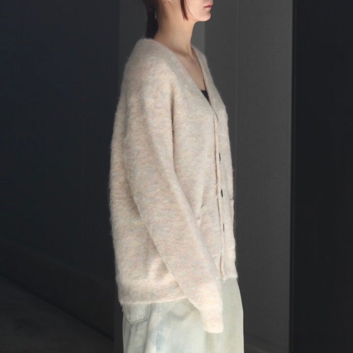 【残りわずか】Kid Mohair Knit V Neck Cardigan