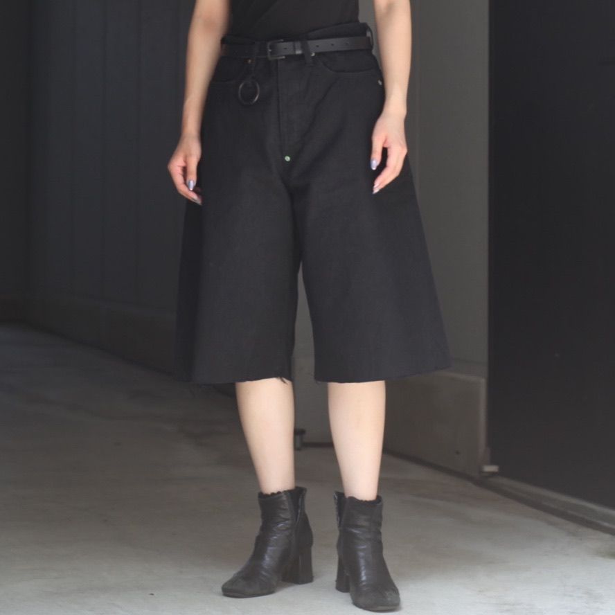 【残りわずか】Cut Off Heavy Short Wide Jeans(AGED CANVAS)