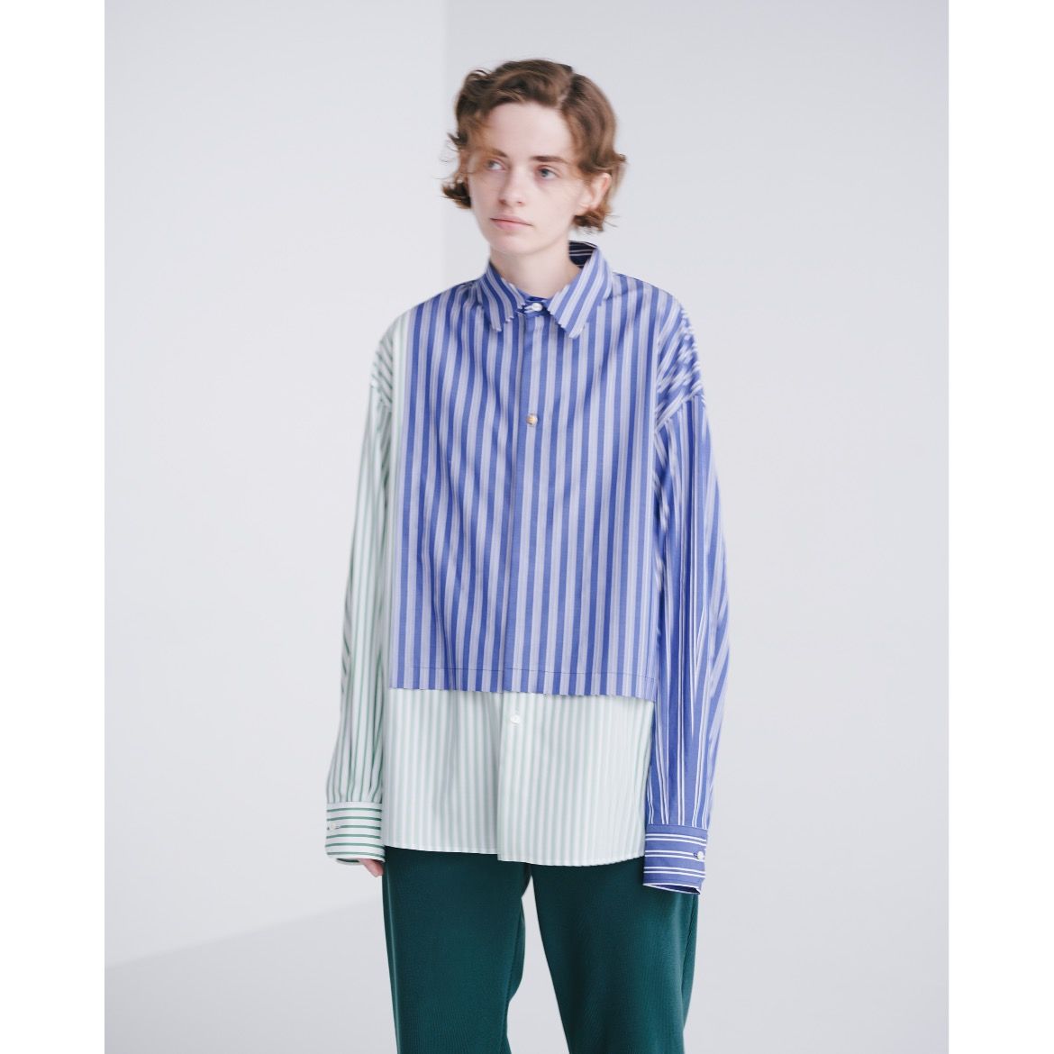 CULLNI - 【残り一点】Asymmetrical Cotton Stripe Shirt | ACRMTSM