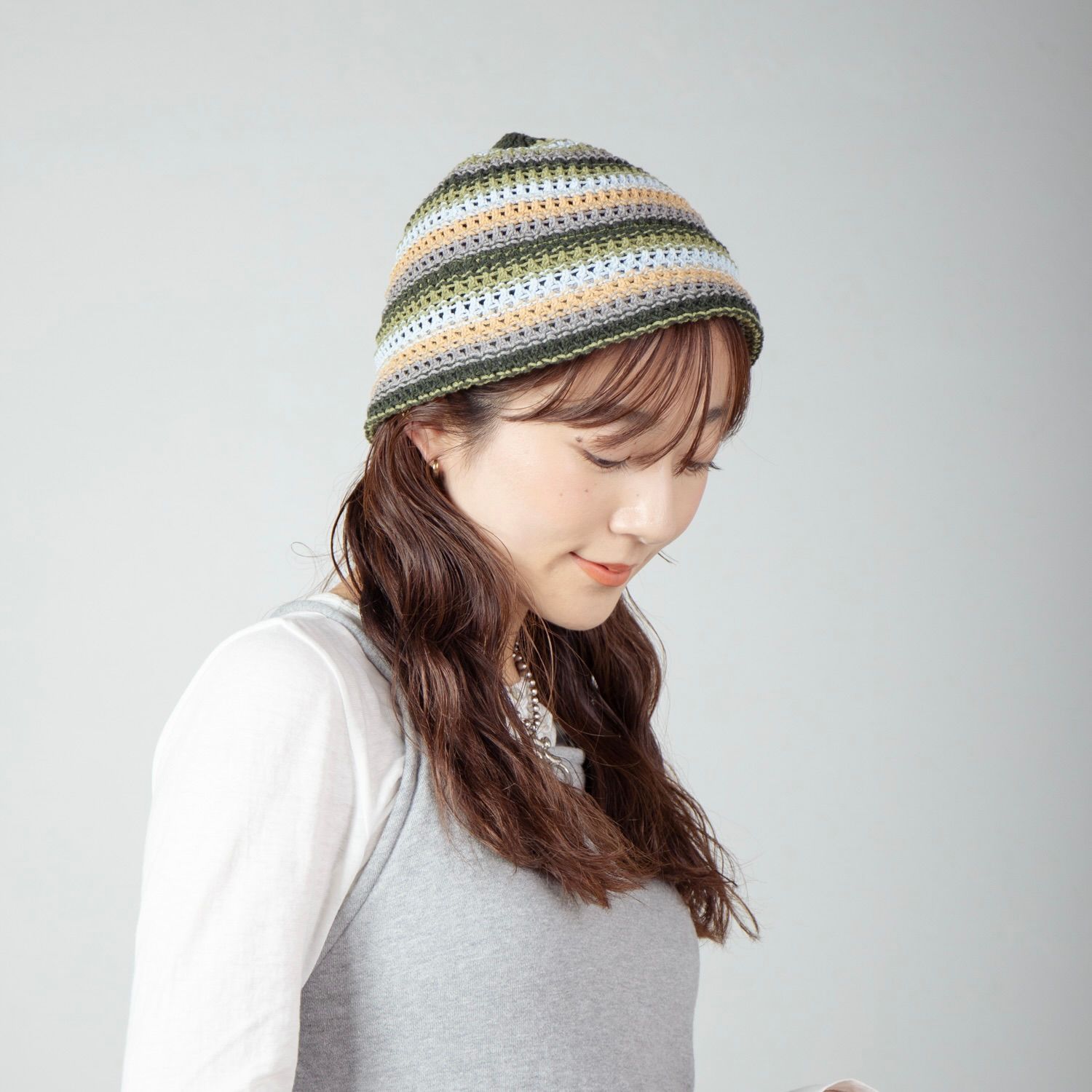 【残り一点】Multi Border Knit Hat