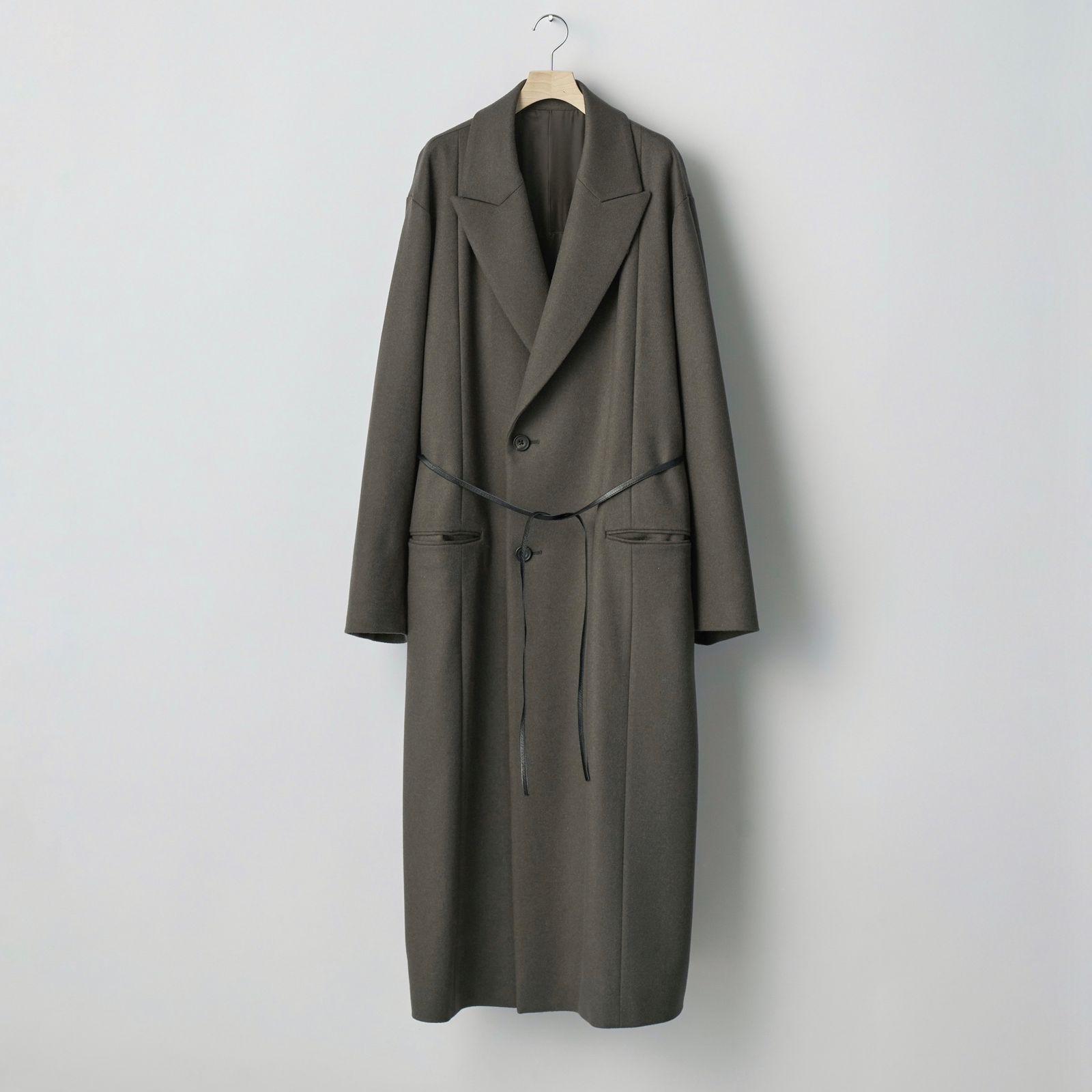 【残りわずか】Oversized Maxi Length Peak Lapel Coat(WOOL/CASHMERE)