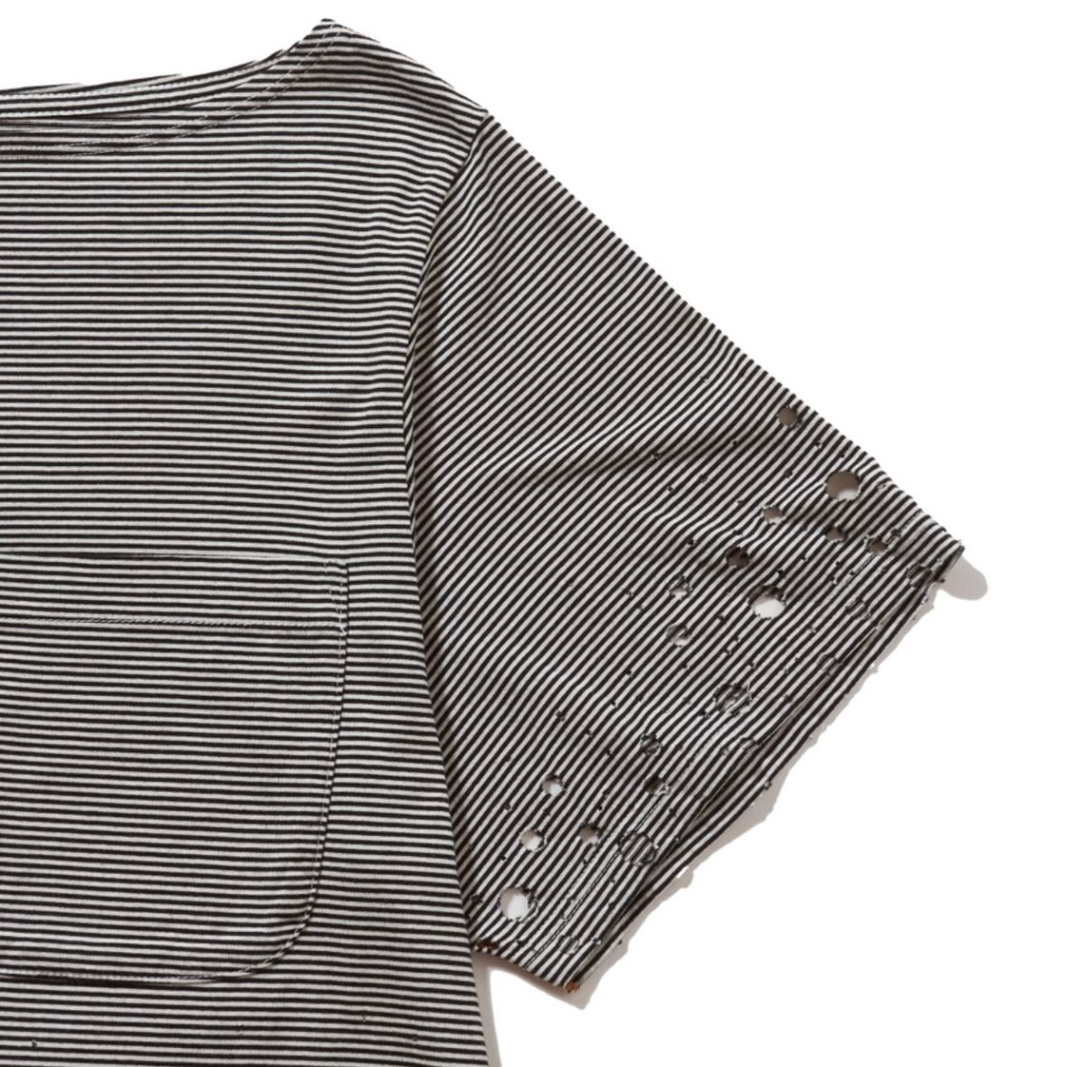 【残り一点】Destroyed Boat Neck Stripe Tee