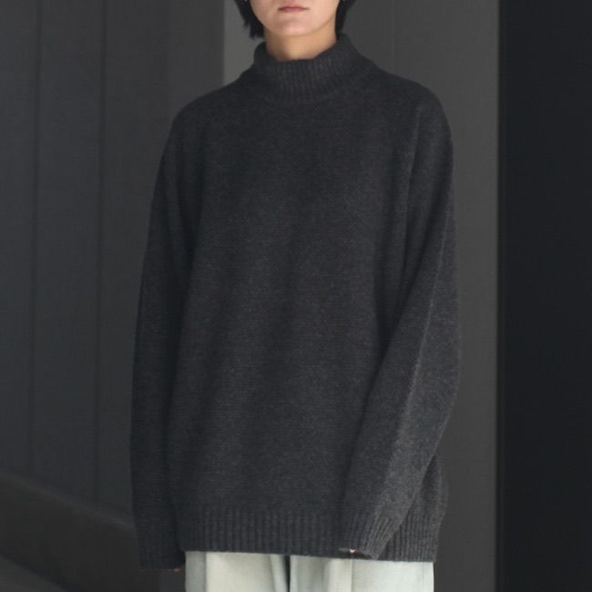 ATON - 【残り一点】Wool Kanoko Mockneck Sweater | ACRMTSM ONLINE STORE