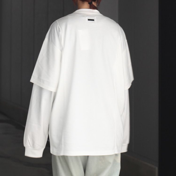 【残り一点】Oversized Layered Sleeve Tee