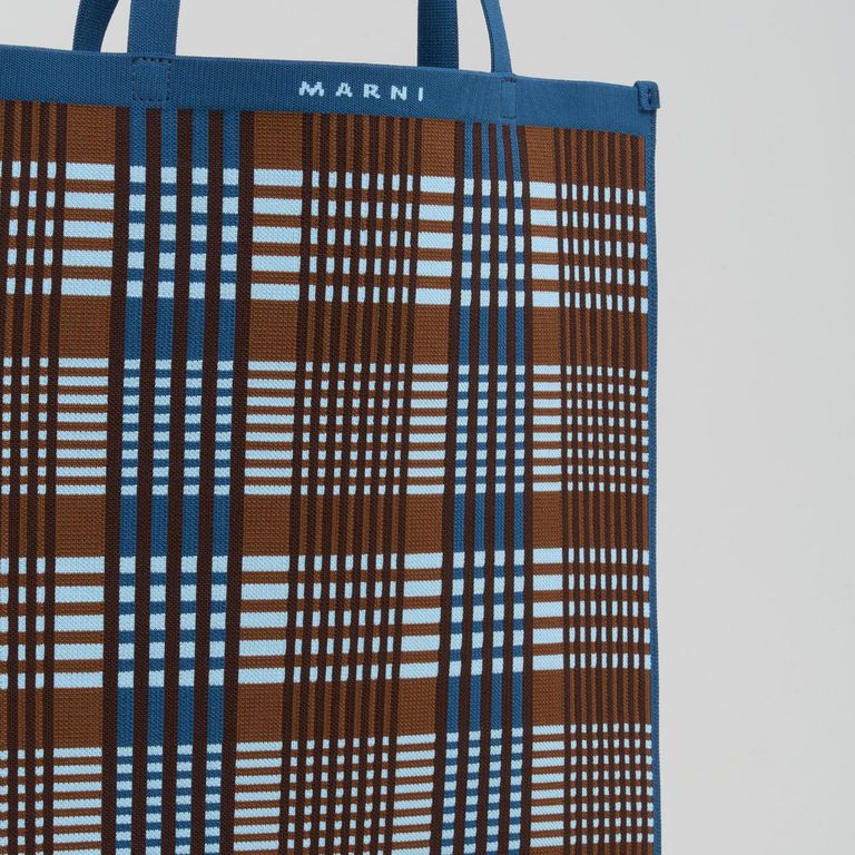 MARNI - 【残り一点】Check Jacquard Knit Flat Tote Bag | ACRMTSM ...