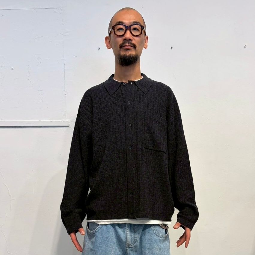 【残り一点】Rib Pattern Kint Shirt