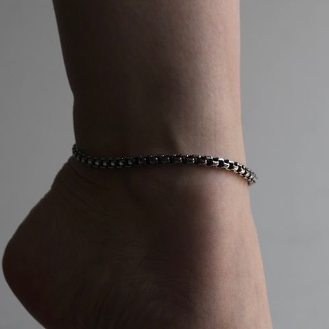 【お取り寄せ注文可能】Square Block Chain Anklet
