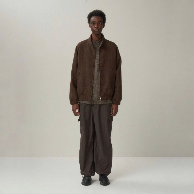 【残り一点】Alpaca Hound Tooth Harrington Jacket