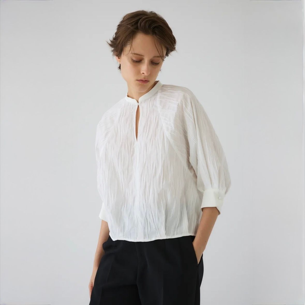 【残り一点】Tuck Pleats Raglan Blouse