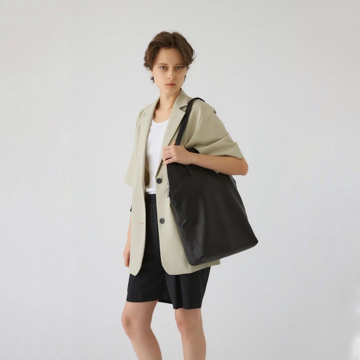 【残り一点】W Zip Leather Bag