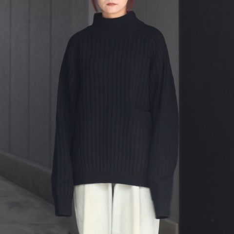 【残り一点】Wide Rib Highneck Sweater