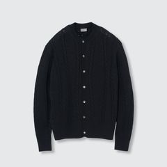 【残り一点】Fluid Cable Knit Crewneck Cardigan