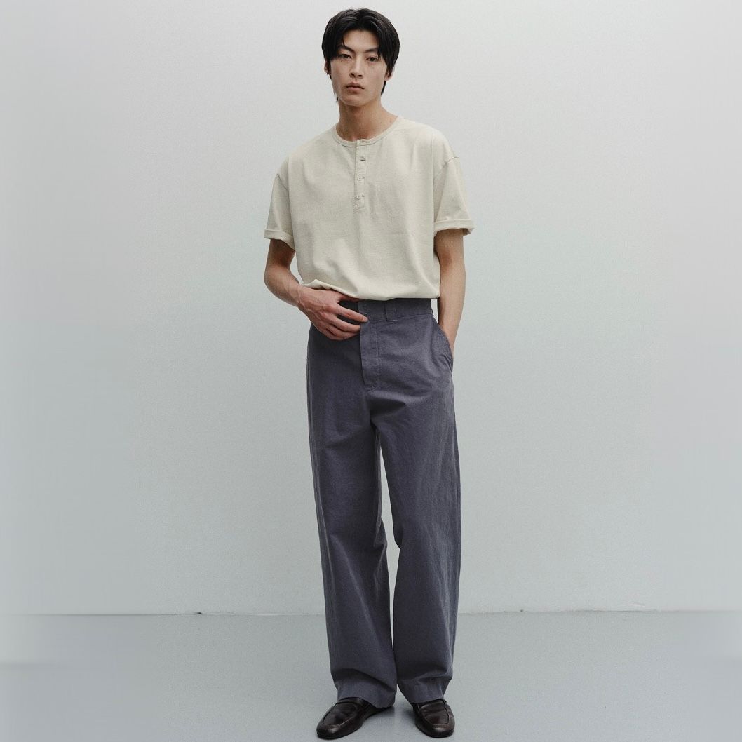 【残り一点】French Henry Neck Garment Tee