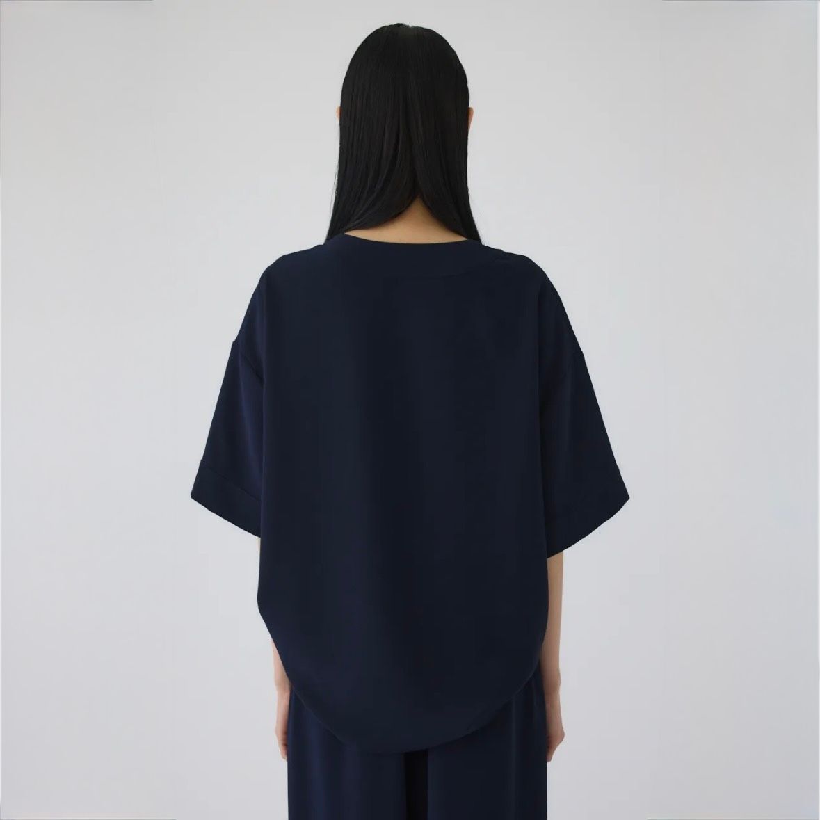 【残り一点】Georgette U-Neck Tops
