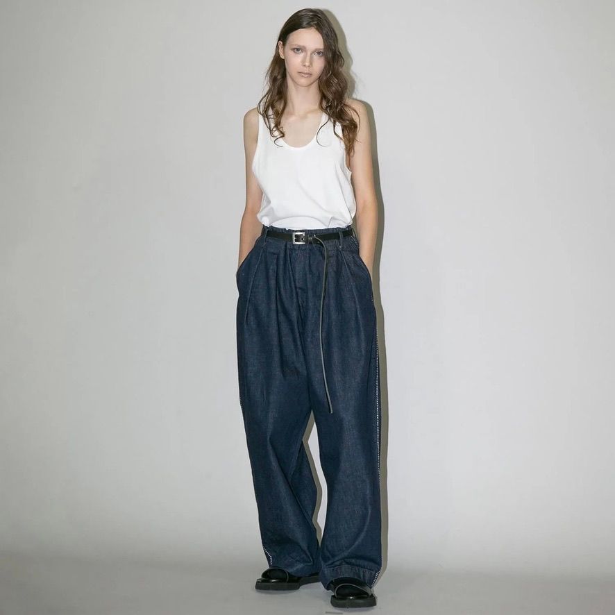 【残り一点】12.5OZワイドデニムパンツ(NO PRINT_ONE WASH)