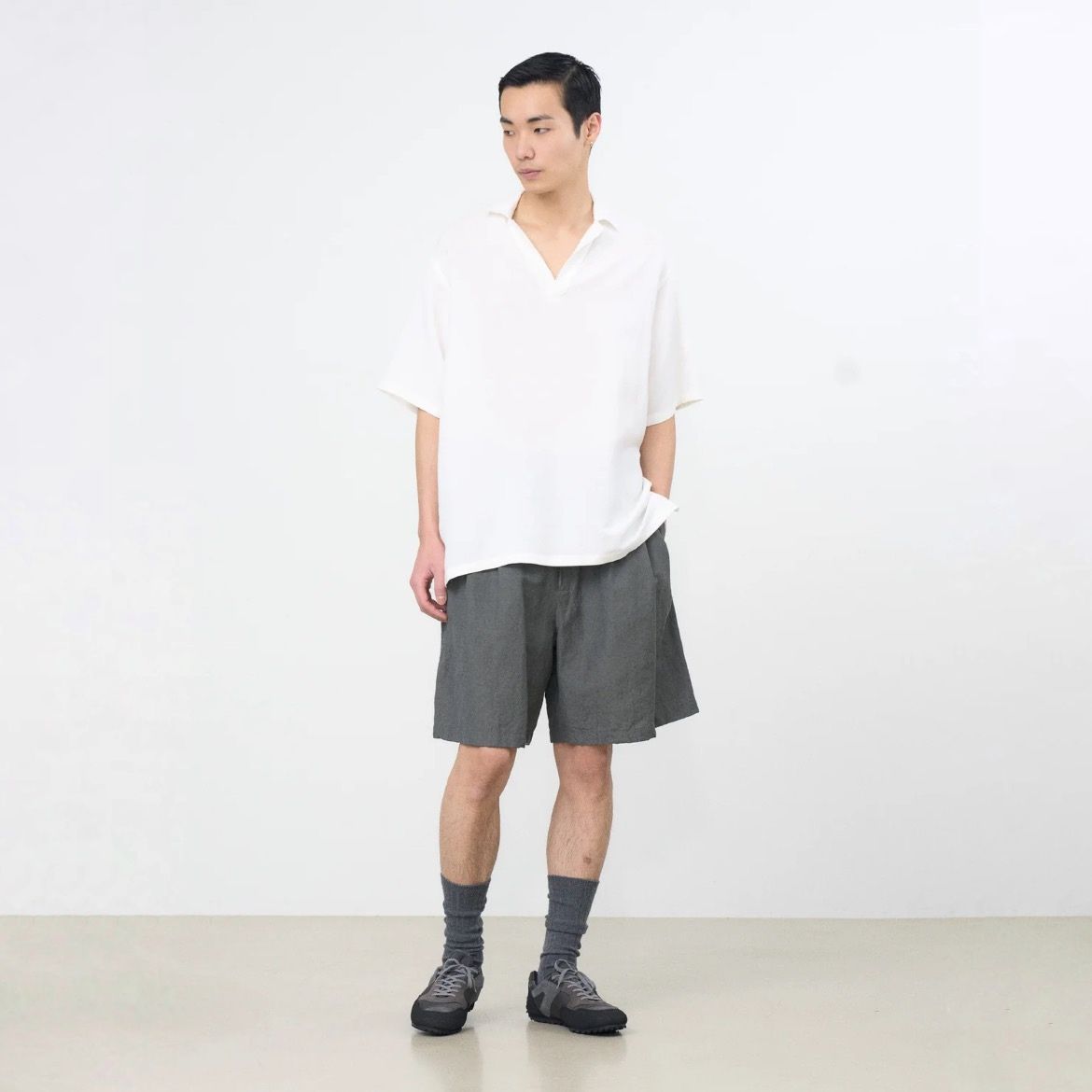 【残り一点】Wool Linen 3Pleated Shorts