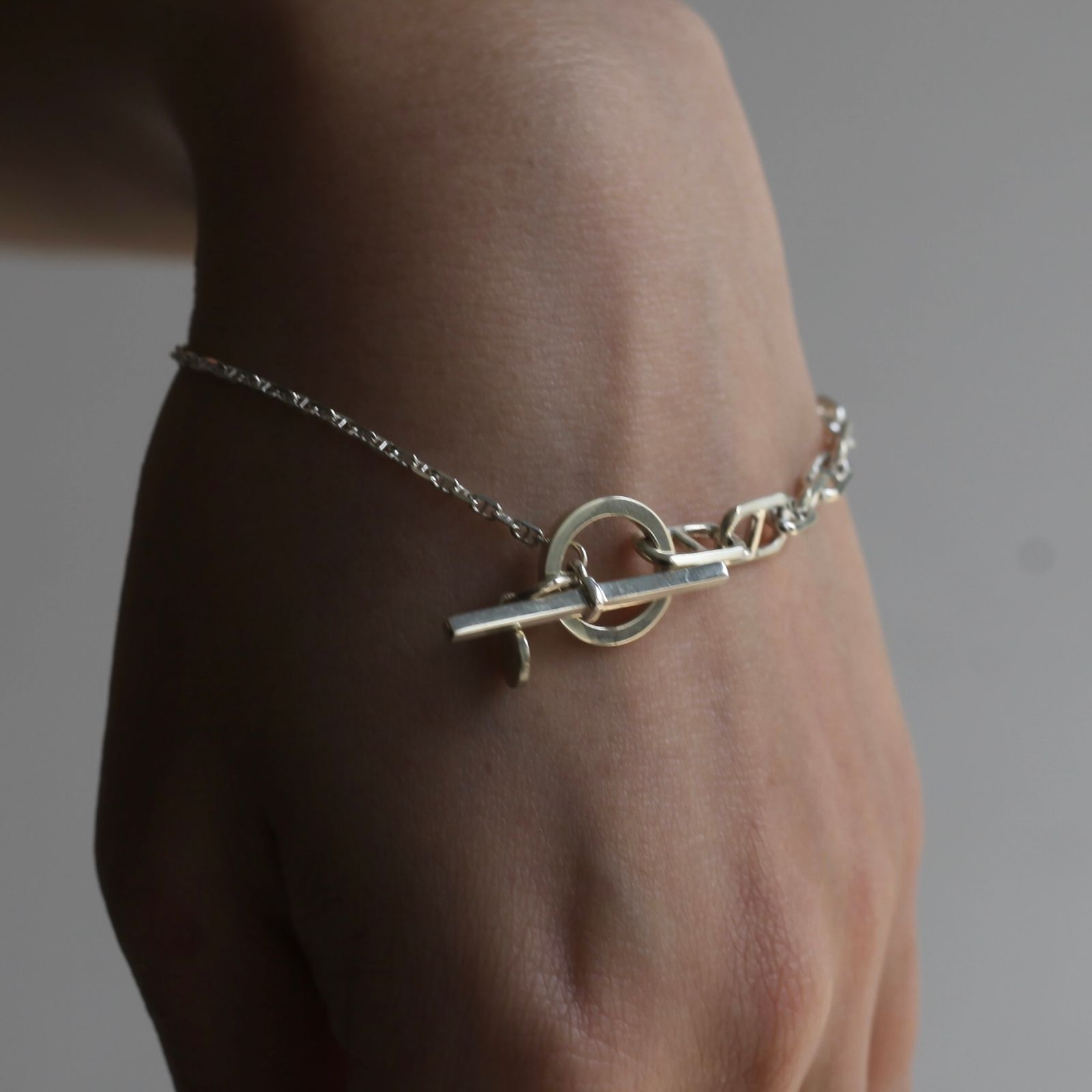 【残り一点】Gradient Anchor Chain Bracelet T-BAR