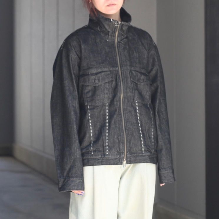 【残り一点】12.5OZデニムブルゾン(ONE WASH)