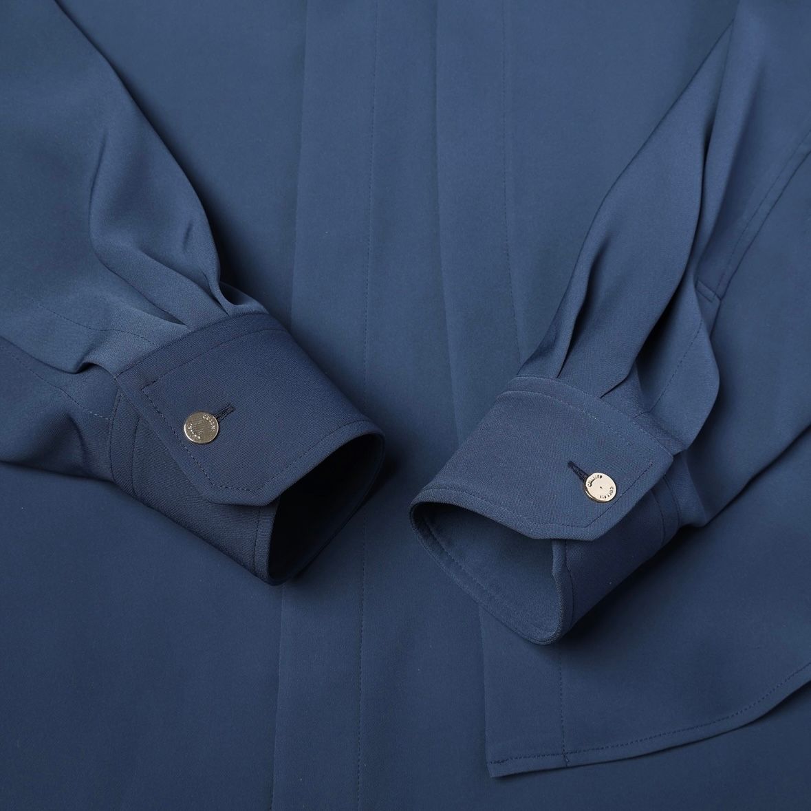 【残り一点】Double Satin Asymmetrical Layered Shirt