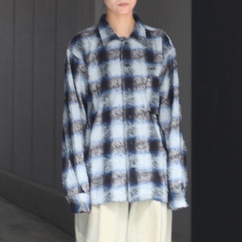 【残り一点】Shaggy Ombre Open Collar Shirt(DRUNK)
