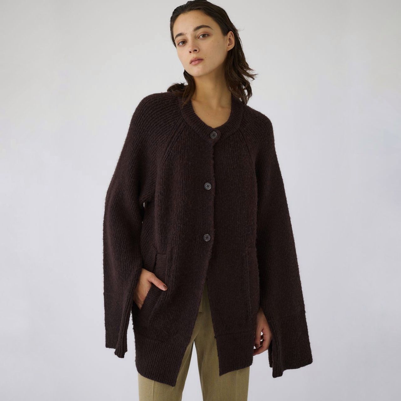 【残り一点】Poncho Like Raglan Knit C/D