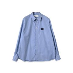 【残り一点】High Count Broad Embroidery Patch Stripe Shirt