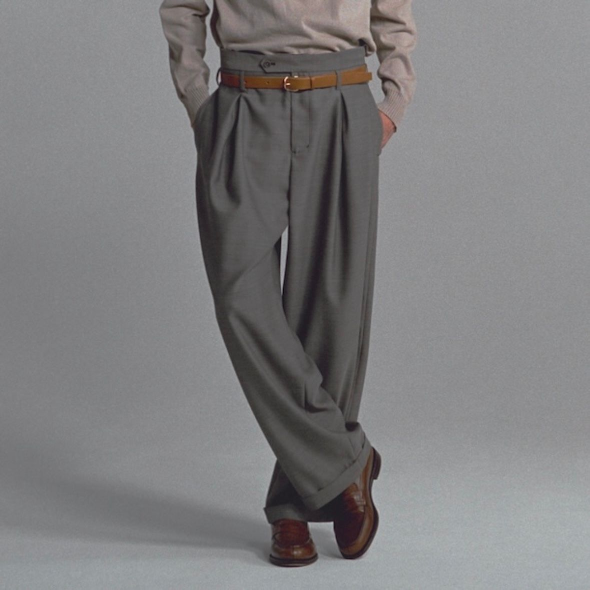 【残り一点】Double Inverted Tuck Trousers