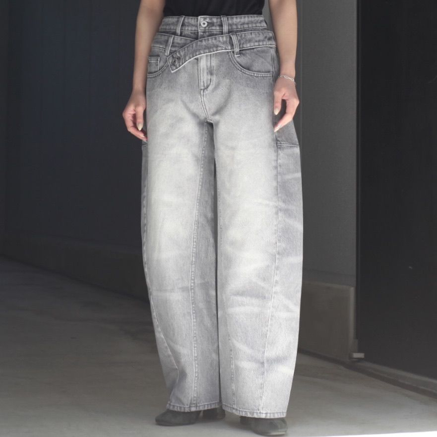 【残り一点】Double Waist Denim Trousers