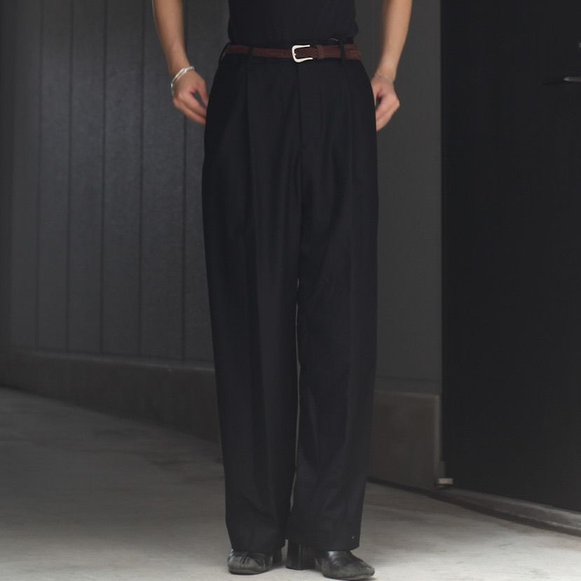 ATON - 【残り一点】Merino College Flannel Twide Pants | ACRMTSM