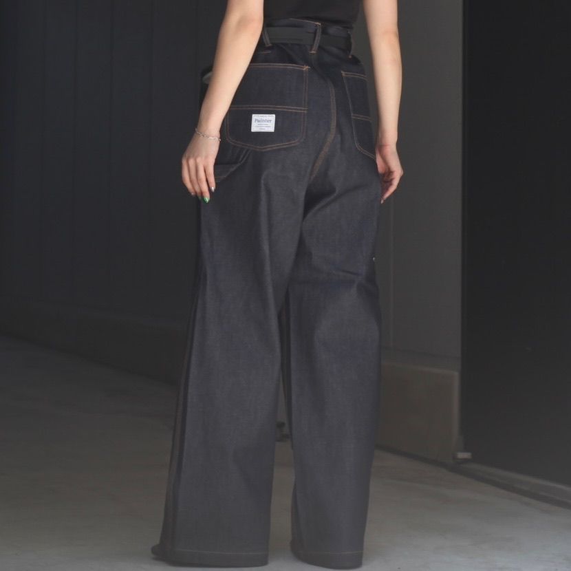 極美品　dairiku ダイリク　ペインターパンツ　ブラック　ワイドパンツ　L DAIRIKU - 【残り一点】Rigid Painter Denim Wide Pants