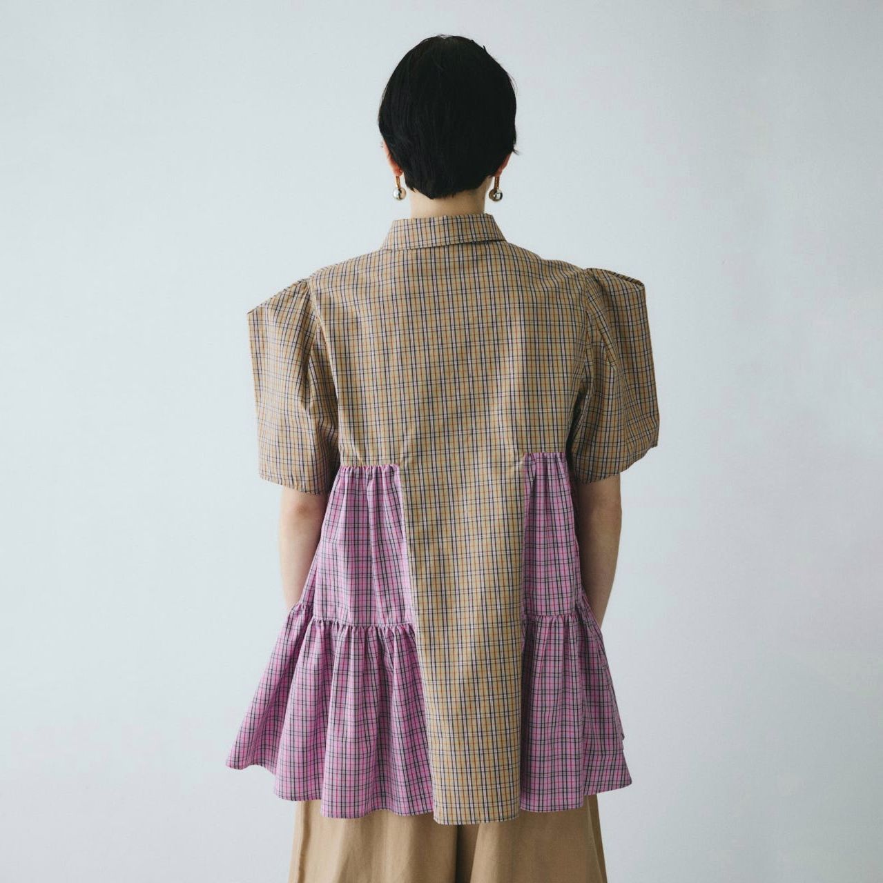 【残り一点】Side gather Aline blouse