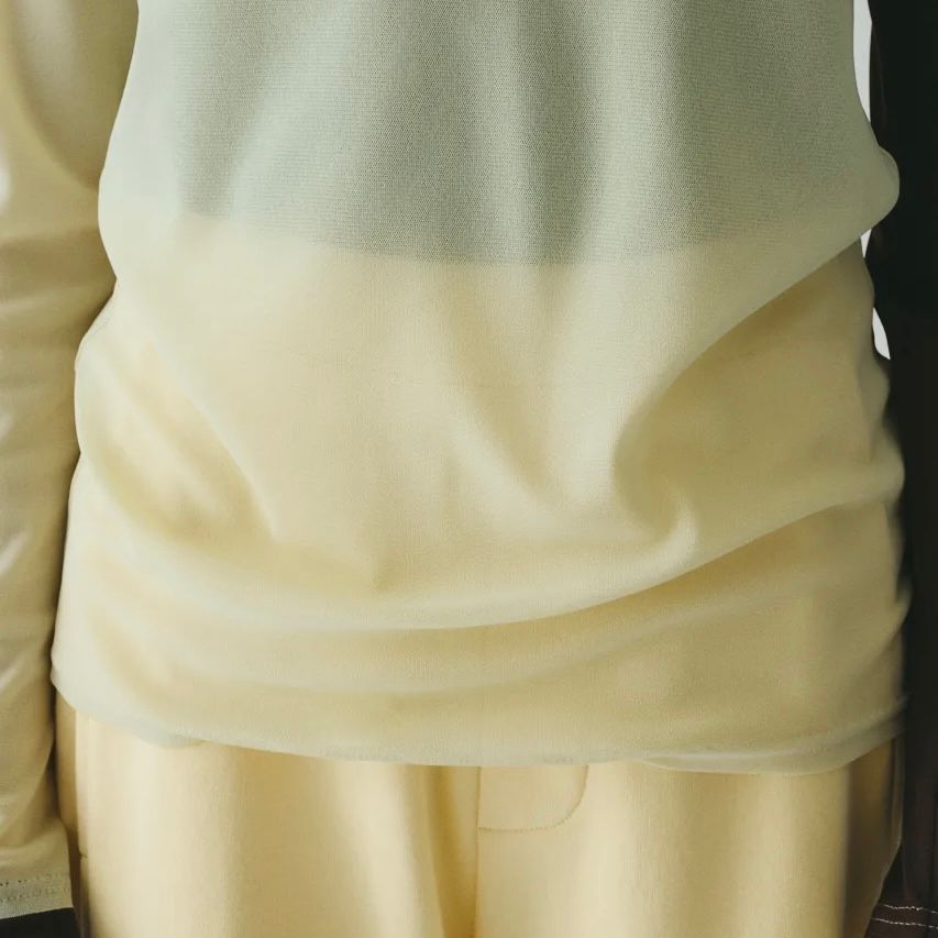 【残り一点】Crew Neck Mesh Inner Tops