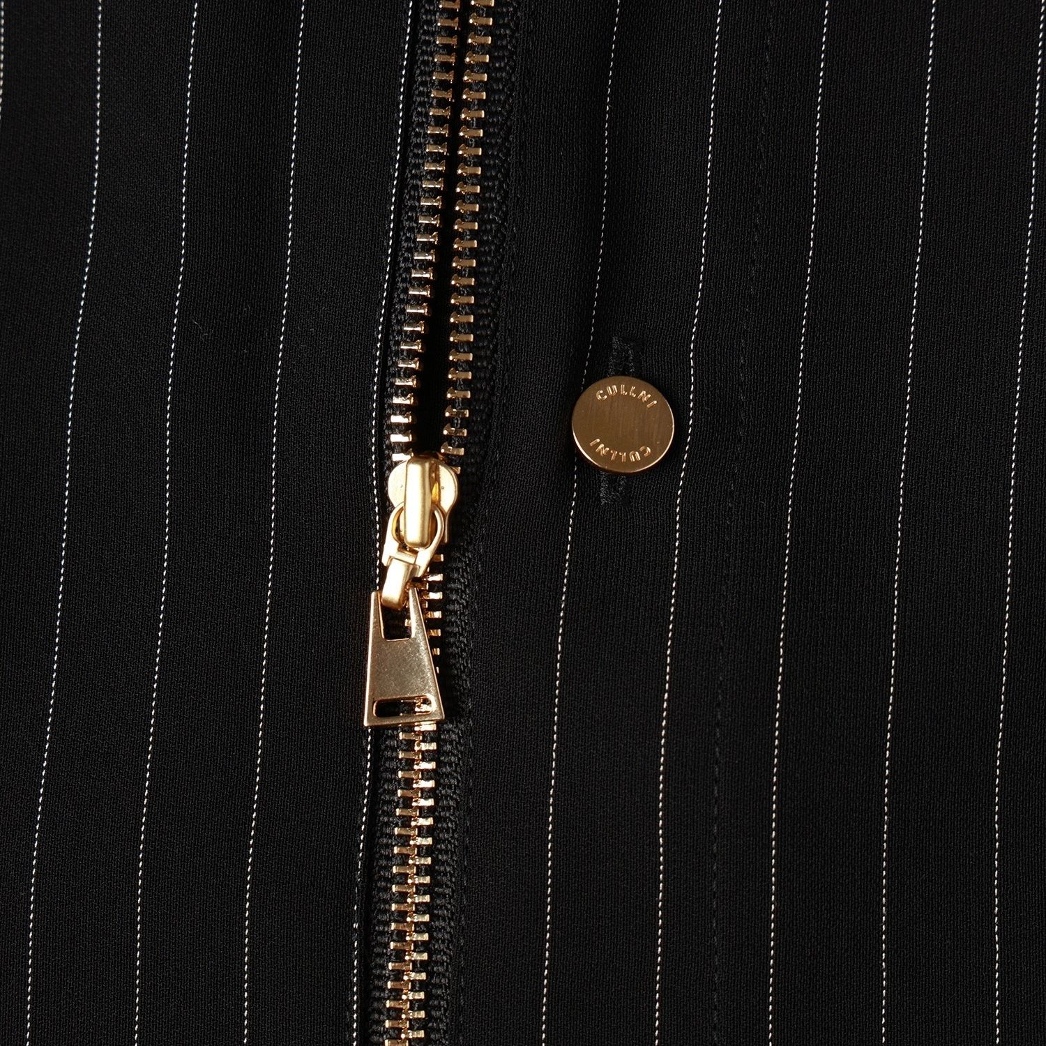 【残り一点】Stripe Double Cloth Zip Up Shirt