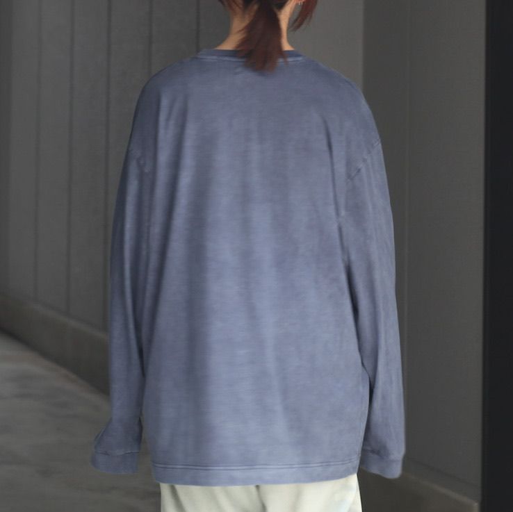 【残り一点】36G Low Twist Garment Dye L/S Tee
