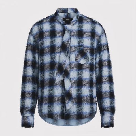【残り一点】Shaggy Ombre Ribbon Shirt(DRUNK)