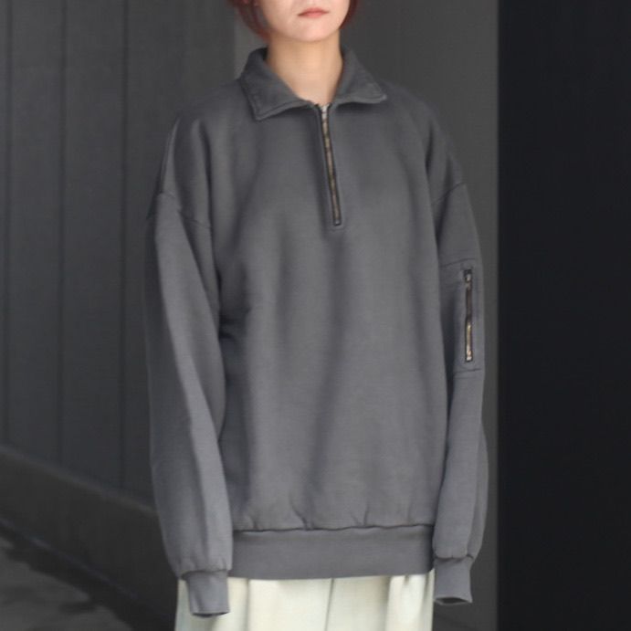 【残り一点】Pigment Dyed Zip Sweatshirt