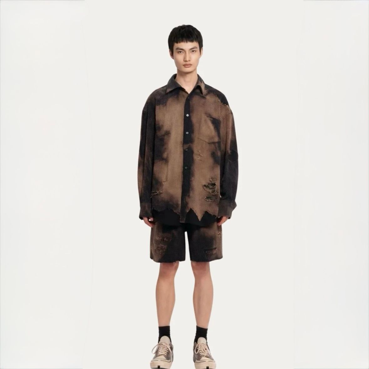 【残り一点】Long Sleeve Shirt in Decayed Check