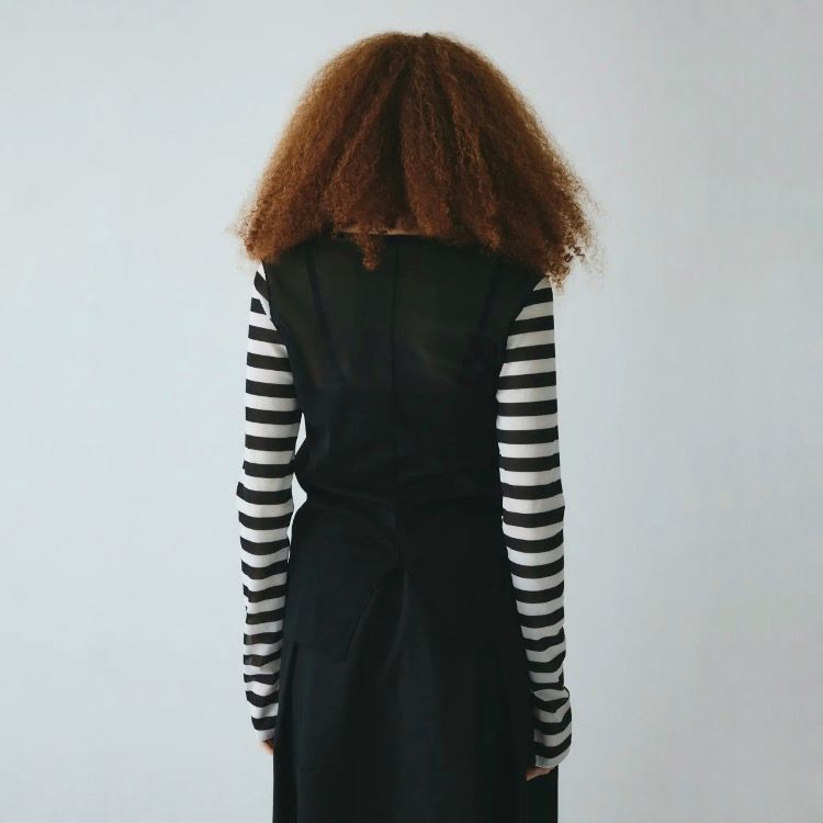 【残り一点】Border Sleeve Mesh Inner Tops