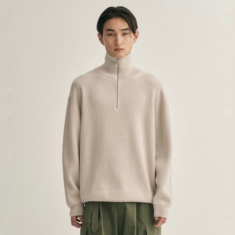 【残り一点】Volume Half Zip Up Knit